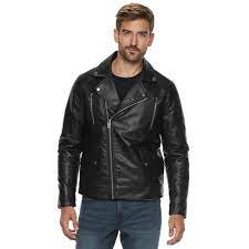 Men S Marc Anthony Slim Fit Faux Leather Moto Jacket Faux Leather Moto Jacket Moto Jacket Leather Moto Jacket
