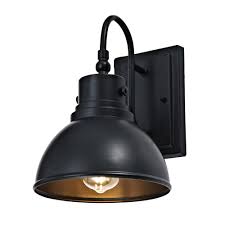 Addington Park 1 Light Black Vintage Outdoor Wall Sconce 31766 The Home Depot In 2020 Outdoor Barn Lighting Outdoor Wall Sconce Barn Lighting