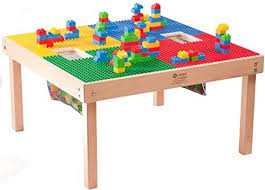 Buy Heavy Duty Large Duplo Compatible Table 2 Built In Lego Storage Patent 32 X 32 Made The Usa Preassembled Premium Series Solid Wood Legs Frames Ages In 2020 Lego Table With Storage Lego Table