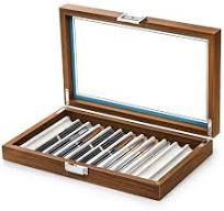 Amazon.com: Yesland Black Walnut Wood Display Box, 12 Slot ...