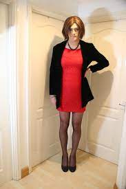 My new red dress - is it too short? : r/crossdressing