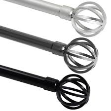 Larger windows require more drapery rod width because typically you will put more drapery fabric on a larger window, and that requires more stacking width, and therefore more drapery rod width. Amazon Com H Versailtex Window Curtain Rods For Windows 28 To 48 Inches Adjustable Decorative 3 4 Inch Diameter Standard Single Window Curtain Rod Set With Round Cage Finials Pewter Home Kitchen