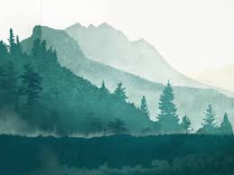 A Distant Mountain Watercolor Mountains Watercolor Landscape Art
