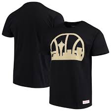 Seattle Supersonics Mitchell Ness Hardwood Classics Gold Logo T Shirt Black Black Shirt Tshirt Logo Long Sleeve Tshirt Men