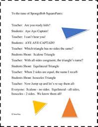 Types Of Triangle Song To The Tune Of Spongebob Squarepants Free Math Resources Elementary Math Math