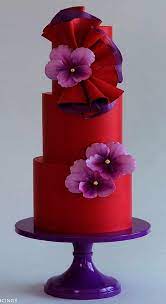 Violets Wedding Cake Wedding Cake Decorations Red Cake Violet Wedding Cakes