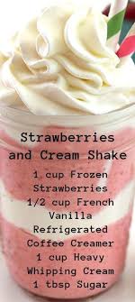 Strawberries And Cream Shake In 2020 Starbucks Recipes Food Starbucks Drinks Recipes