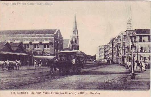 1874: This day 151 yrs ago, the 1st horse drawn tram was started in Mumbai which ran from Colaba to Pydhoni via Crawford Market. It was started with 20 trams & 200