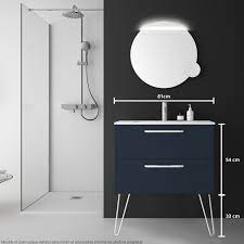 Huge choice & amazing prices on vasque: Meuble Salle De Bain 80 Cm Bleu Nuit A Suspendre Avec Plan Vasque