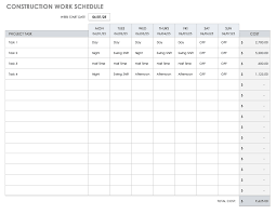Free Construction Schedule Templates Smartsheet