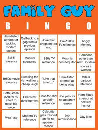 Family Guy Bingo Bingo Cards Family Guy Tv Show Drinking Games