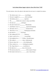 10 contoh soal adjective clause. Contoh Soal Materi Adjective Jawabanku Id