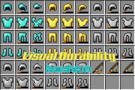 The armor status hud is an ideal mod for those who want to know about how long their tools or armor can last. Visual Durability Resource Pack For 1 17 1 1 16 5 1 15 2 1 14 4 1 13 2