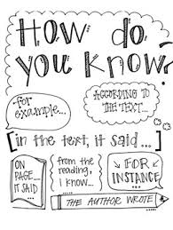 Text Evidence Anchor Charts Worksheets Teaching Resources