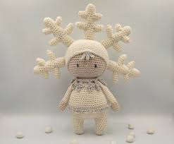 Snowflake Amigurumi Pattern Crochet Pattern Amigurumi Doll Crochet Winter  Tutorial PDF Ada the Snowflake Doll
