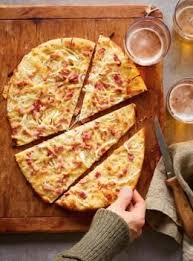 Alsatian Pizza With Gruyere Flammekueche Ricardo Recipe Ricardo Recipe Best Pizza Dough Lorraine Recipes
