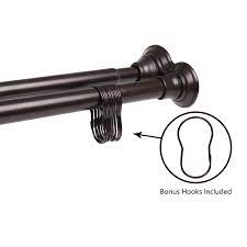 Utopia Alley Rustproof Aluminum Straight Shower Curtain Rod 42 72 In 2021 Curtain Rods Black Shower Curtains Shower Curtain Rods