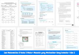 Berilah tanda silang (x) pada huruf a, b, c atau d pada jawaban yang benar! Soal Matematika Sd Kelas 3 Materi Masalah Yang Melibatkan Uang Semester 1 Dan 2 Operator Sekolah