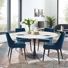 Modway Lippa 60 Round Artificial Marble Dining Table Dining Table Marble Lippa Dining Table Marble Dining