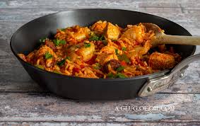 Spicy Sausage Rice Recipe Gordon Ramsay A Glug Of Oil Rick Stein Recipes Spicy Sausage Recipes