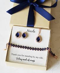 Navy Blue Wedding Necklace