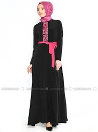 Nakisli Elbise Siyah By Slm Fashion Hijab Fashion Modanisa