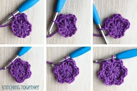 This video is a crochet tutorial for a small flower, perfect for crochet beginners. 3 Simple Crochet Flower Patterns With Pictures Stitching Together