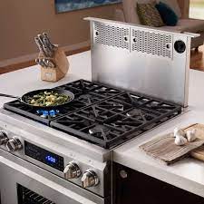 Dacor Prv46s 46 Inch Slim Raised Vent With Optional Blowers Infinite Speed Blower Control And Remo Kitchen Island With Stove Island With Stove Best Appliances