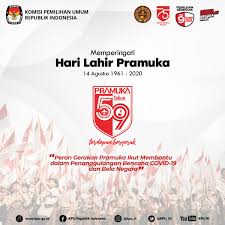 Logo hari pramuka ke 59 tahun 2020. Kpu Ri On Twitter Selamat Hari Pramuka Ke 59 Temanpemilih Semoga Pramuka Terus Terdepan Bergerak Merekatkan Peduli Serta Menjaga Nasionalisme Dan Patriotisme Peran Gerakan Pramuka Ikut Membantu Dalam Penanggulangan Bencana Covid 19 Dan Bela