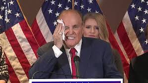 19.11.2020 · a video of rudy giuliani sweating through his hair dye has gone viral today. Rudi Giuliani Sweats Hair Dye As Donald Trump Loses Georgia To Joe Biden Metro News