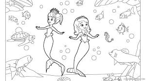 The ultimate christmas coloring pages for kids: Sofia The First Coloring Pages Mermaid Coloring4free Coloring4free Com