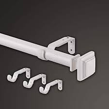 #pnf8 primitive family heirloom weavers drawback festoon left curtain. 72 To 144 In Black Mode Farmhouse Collection Single Curtain Rod Set With Cottage Square Finials Home Kitchen Window Treatment Hardware Graffitisthlm Se