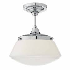 Specialist suppliers of bathroom lighting offer ideas, tips and design suggestions. Modern Classic Deco Chrome Bathroom Ceiling Light With Opal Glass