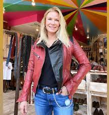Katherine Kelly Lang On Instagram Having Fun In Our Store Today Every Day Is So Much Fun We Enjoy Doing The Lives Katherine Kelly Kelly Red Leather Jacket