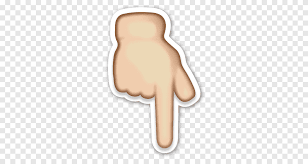EMOJI STICKER, downward hand gesture, png | PNGEgg