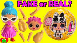 fake or real lol surprise confetti pop series 3 wave 2 toy video lol pop dolls my little pony