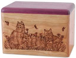 Pet cremation urns for cats and personalized pet urns for dogs give families a way to hold onto the ashes of their pet after they pass away. Pet Laser Engraved Wood Cat Urn Urns For Cremation