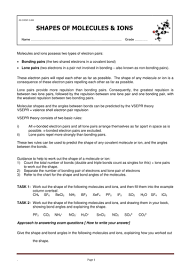 Check spelling or type a new query. Molecular Shapes And Geometry Worksheet Teaching Resources