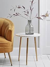 Round & square area rugs. Marble Topped Side Table