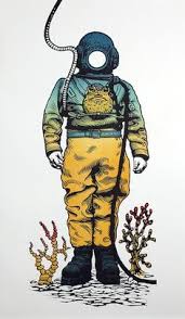 Deep sea diving suit cartoon. 25 Diver Down Ideas Diver Diver Down Deep Sea Diver