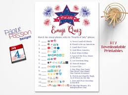 ↓↓ see below for important details! Fourth Of July Emoji Quiz Patriotic Emoji Game Fourth Of Etsy