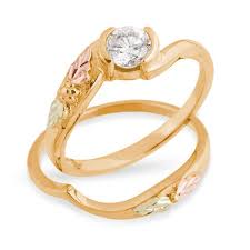 Home wish list (0) my account shopping cart checkout. Black Hills Gold 1 2 Ct Diamond Solitaire Bypass Bridal Set Zales