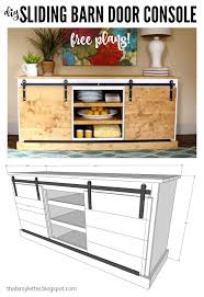 You can use the free plans to build a modern credenza cabinet or take it … Diy Sliding Barn Door Console Free Plans Barn Door Console Diy Sliding Barn Door Diy Barn Door