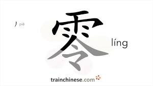 How To Write 零 (Líng) – Zero – Stroke Order, Radical, Examples And Spoken  Audio - Youtube