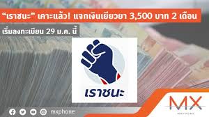 คลังเปิด 3 กลุ่ม หมดสิทธิได้รับเงินเยียวยา เราชนะ 3,500 บาท นาน 2 เดือน ส่วนผู้ได้รับสิทธิเปิดให้ลงทะเบียนช่วงสิ้นเดือน ม.ค.นี้ Zi6vgpneasvxom