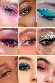 How Euphoria Makeup Became The Coolest Makeup Trend Of 2019 Halloween Eye Makeup Rhinestone Makeup Makeup