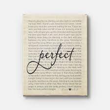 Wedding Song Lyrics Canvas Custom Wedding Gift Etsy Lyrics On Canvas Wedding Lyrics Wedding Songs