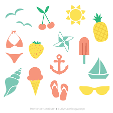 Summer is the greatest time of the year! Free Summer Vectors Curly Made Free Paper Printables Free Summer Planner Stickers