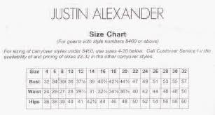 Justin Alexander Size Chart Masako Formals Hawaii