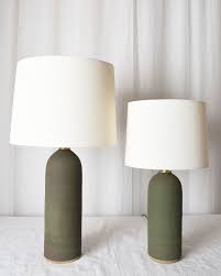 Matte Dark Olive Lamps In 2020 Table Lamps For Bedroom Contemporary Table Lamps Wall Lamps Bedroom